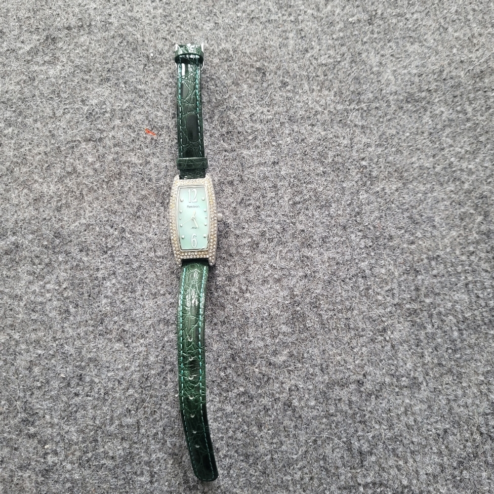 Armitron Elegant Green Watch with Crocodile Strap